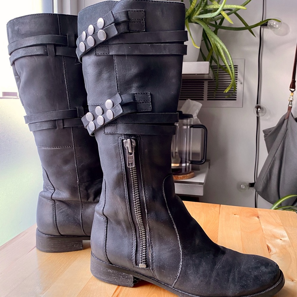Nine West Leather moto boot